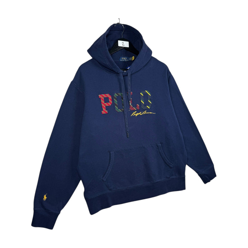 Vintage Polo by Ralph Lauren Striped Logo Hoodie