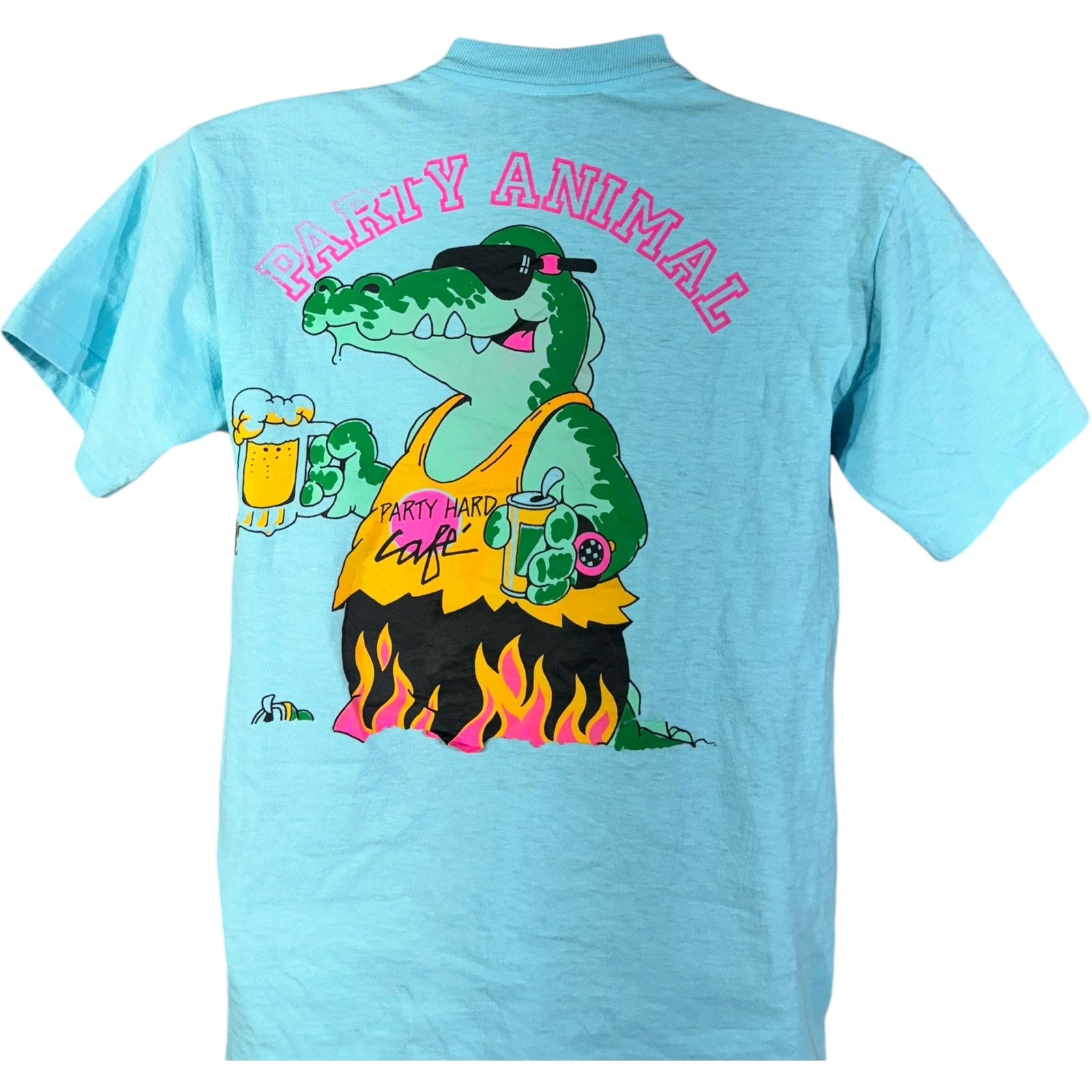 Vintage Party Hard Cafe "Party Animal" Alligator Tee