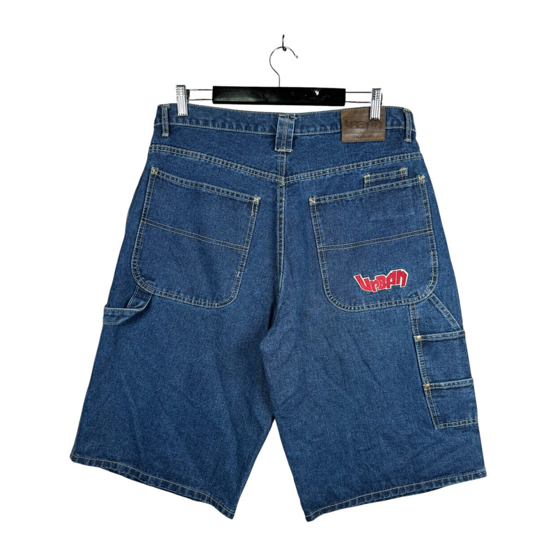 Vintage Urban Workwear Carpenter Denim Shorts 36