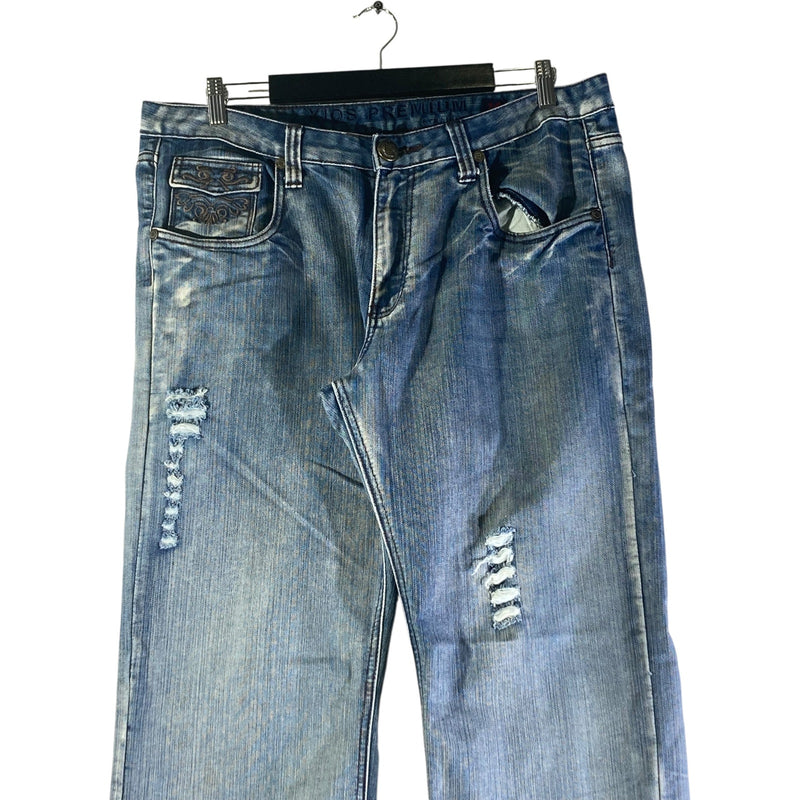 Vintage Xios Premium Distressed Straight Denim Jeans 36x32