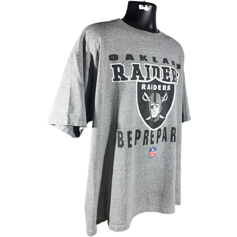 Vintage Reebok Oakland Raiders "Be Prepared" NFL Tee