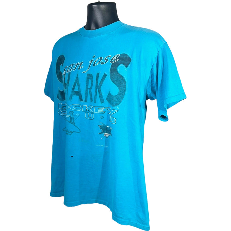 Vintage Salem Sportswear San Jose Sharks NHL Spellout Tee