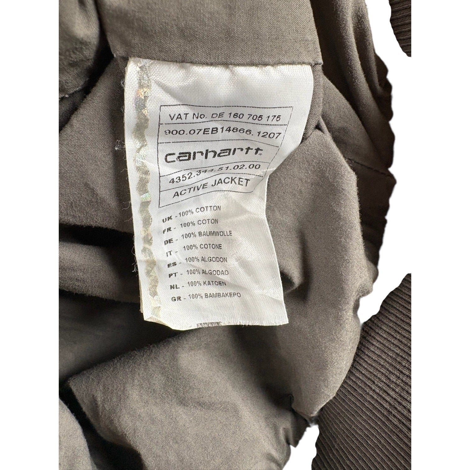 Vintage Carhartt Active Jac Stripe Hoodie Full Zip Jacket