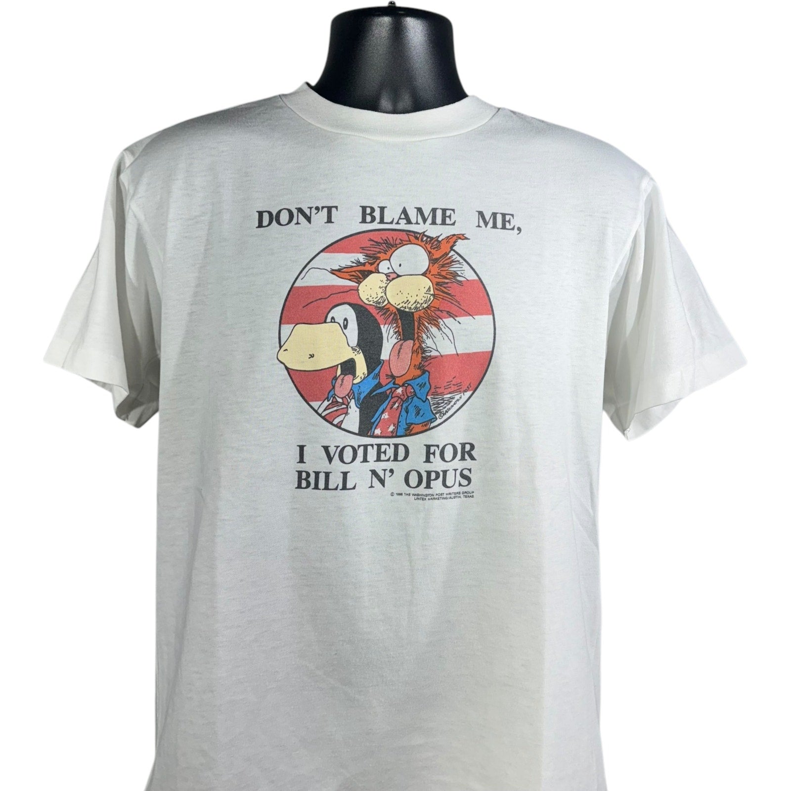 Vintage Bill The Cat Political Comic Tee 90s