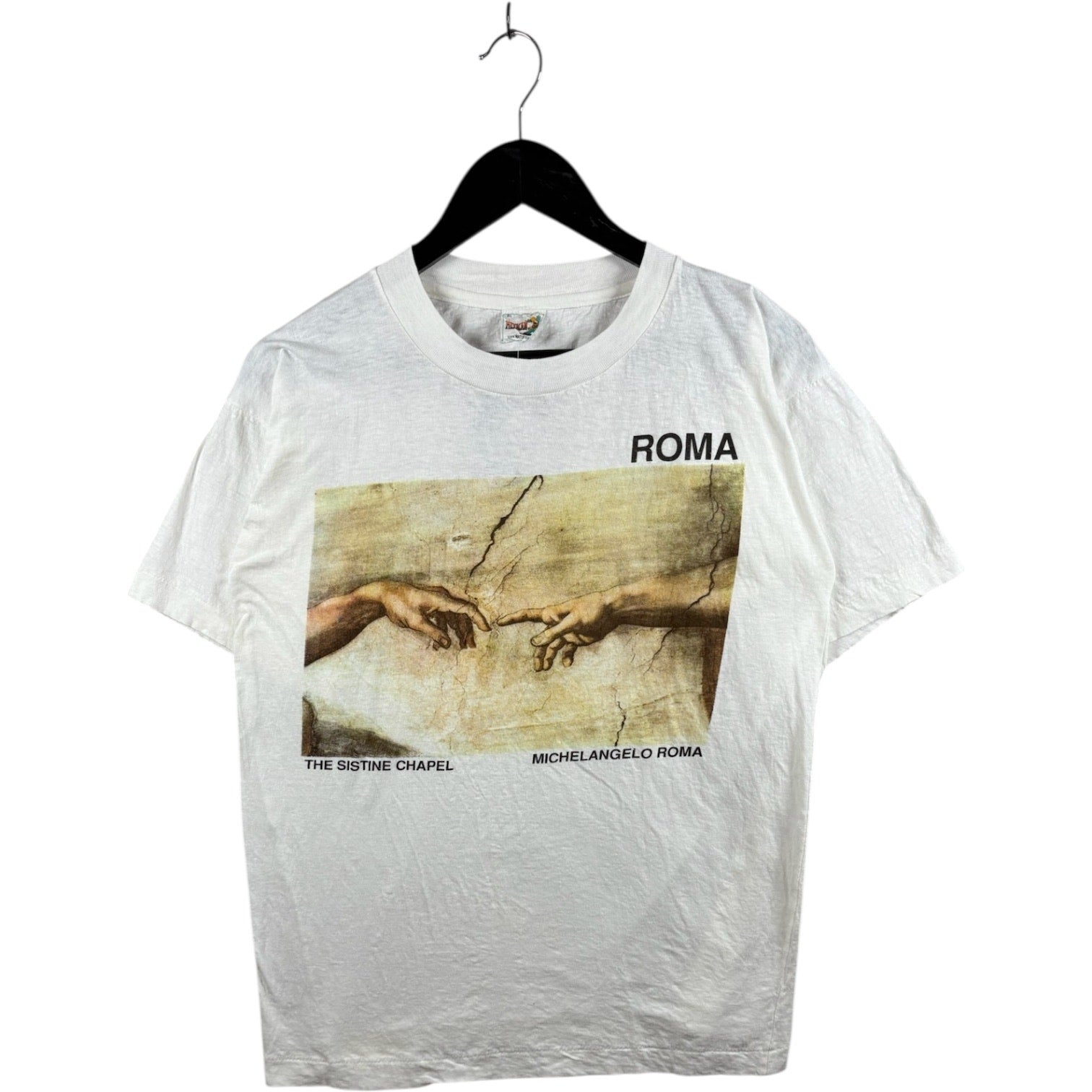 Vintage Michelangelo Roma The Creation Graphic T-Shirt