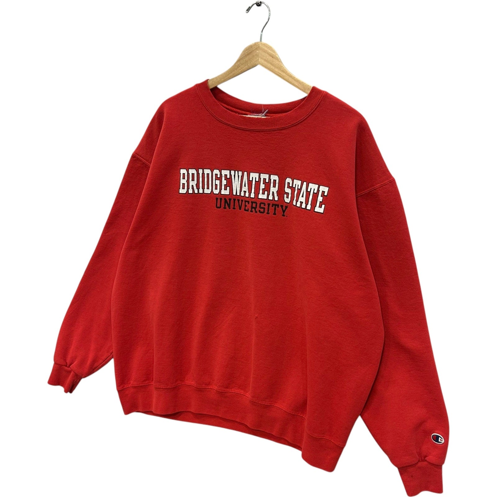 Vintage Champion Bridgewater State University Spellout Crewneck Large