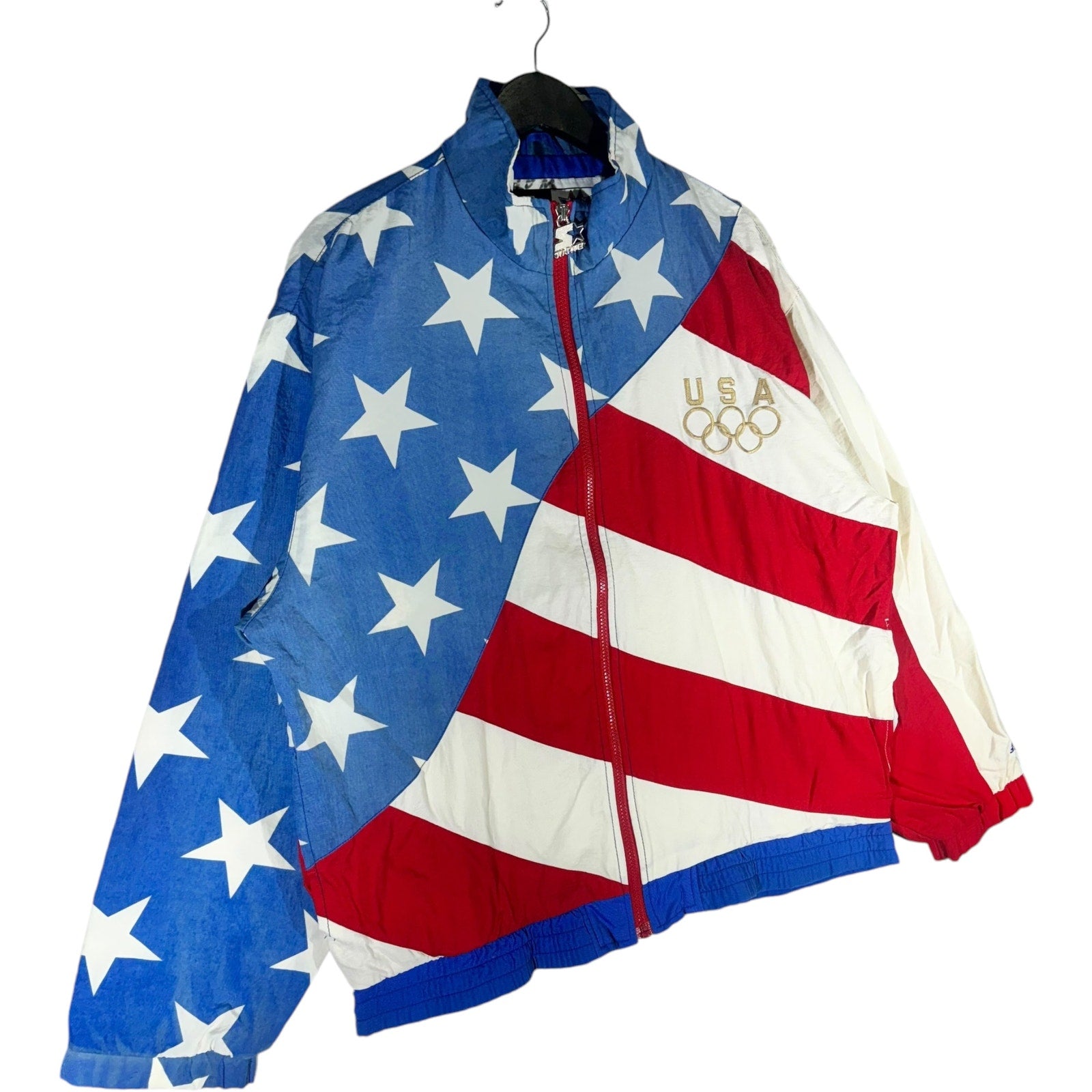 Vintage Starter Olympics Team USA Flag Windbreaker 90s