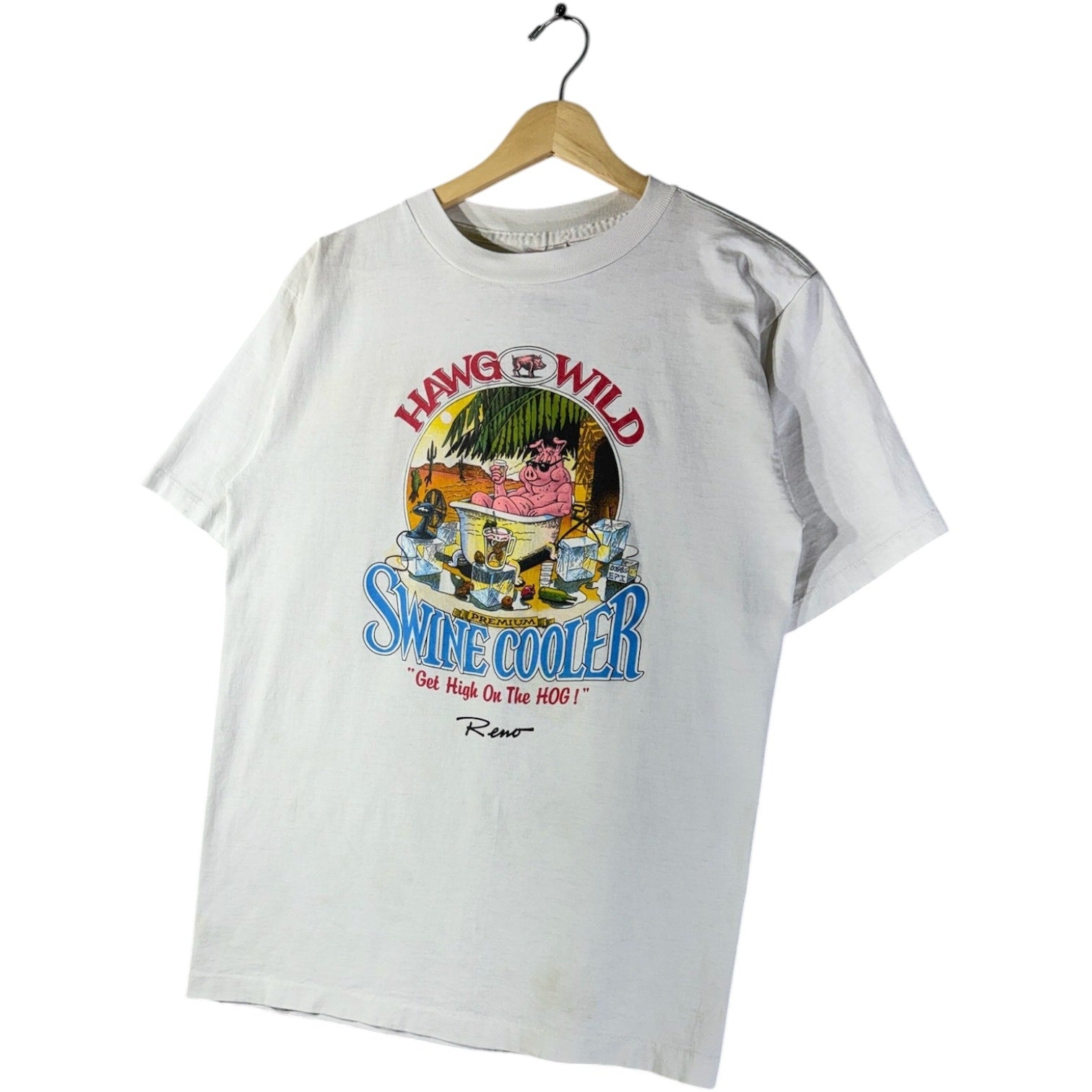 Vintage Hang and Wild Hog Funny Graphic T-Shirt