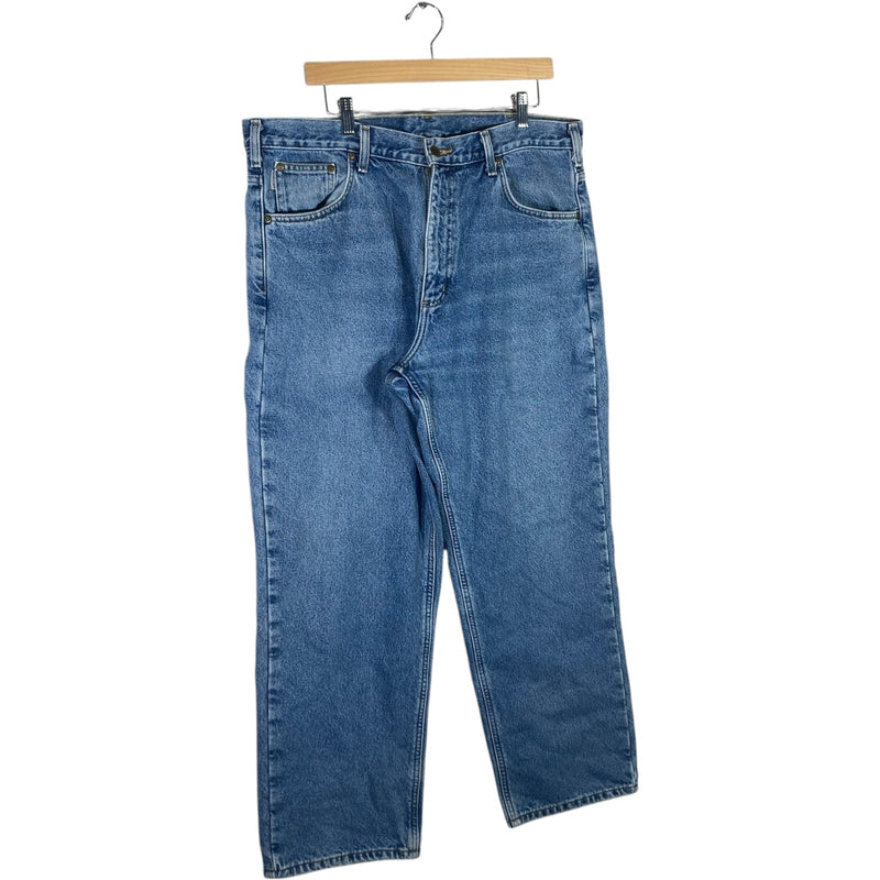 Vintage Carhartt Flannel Lined Denim Jeans Men's 38x30