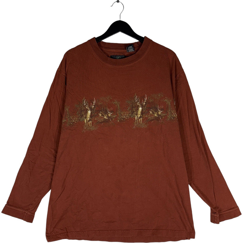 Vintage Deer Wrap Around Nature Long Sleeve