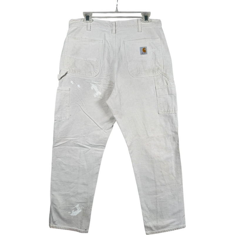 Vintage Carhartt Distressed Double Knee Carpenter Work Pants 34