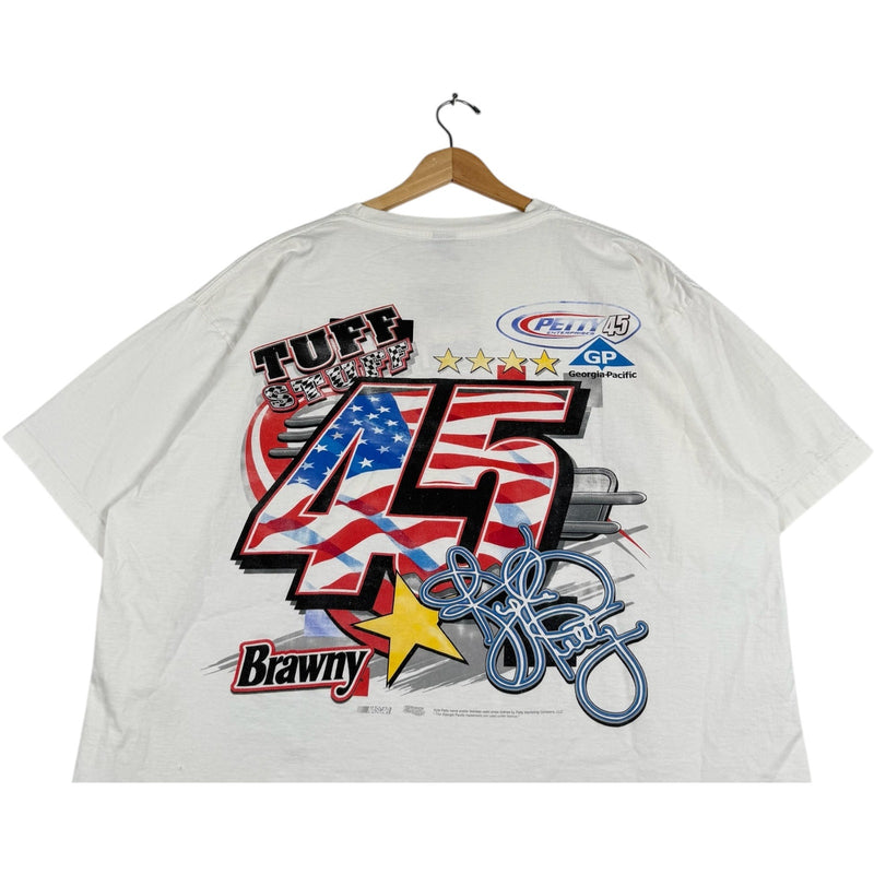 Vintage Kyle Petty #45 Brawny Race Car NASCAR Tee