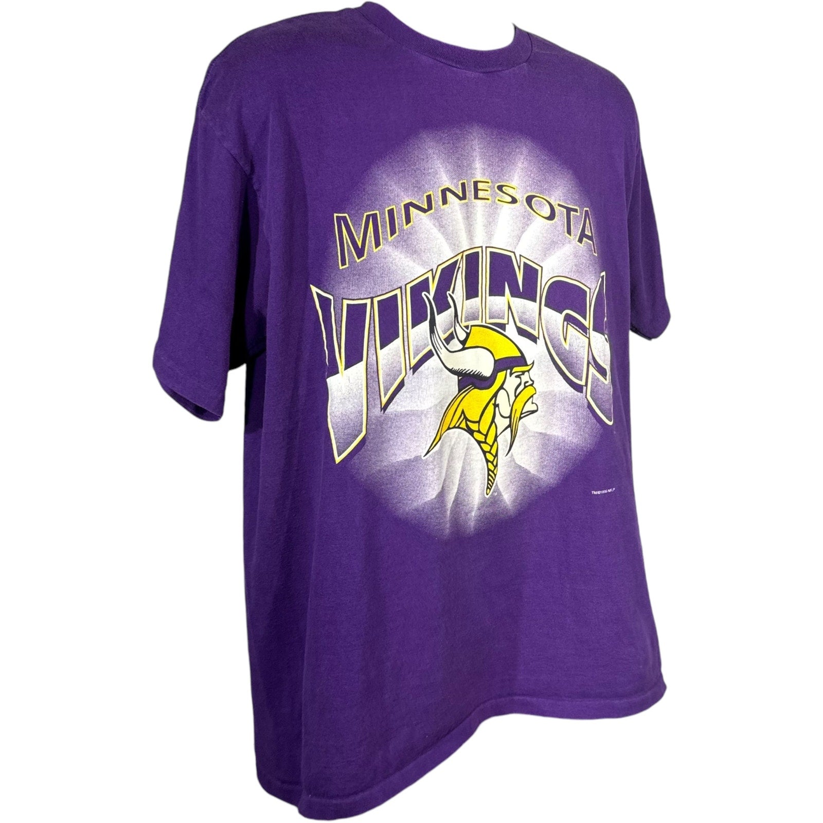 Vintage Minnesota Vikings Logo Spellout NFL Tee