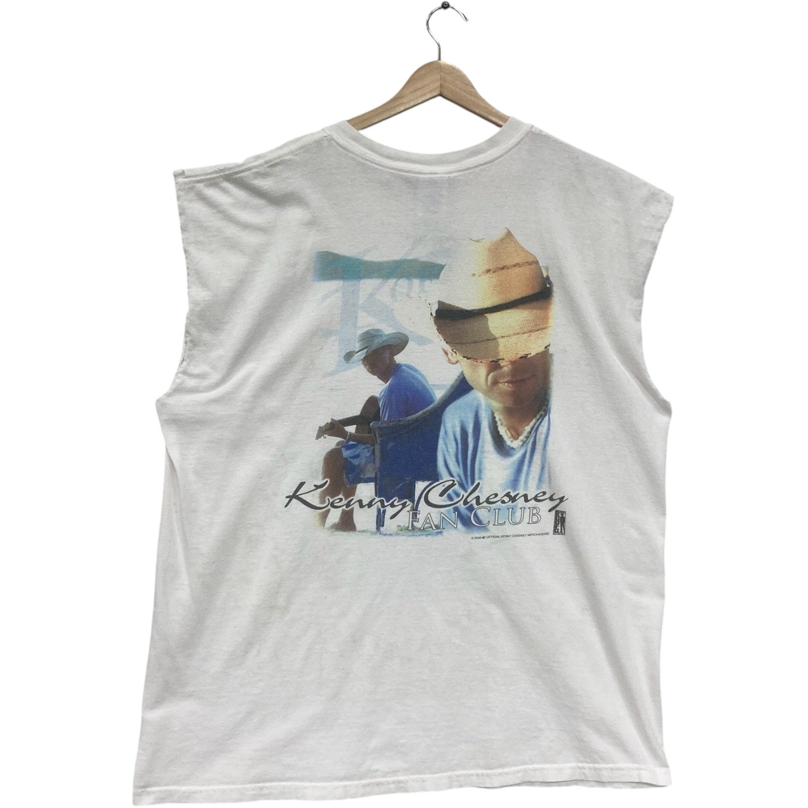 Vintage Kenny Chesney Fan Club Cut Off Tee