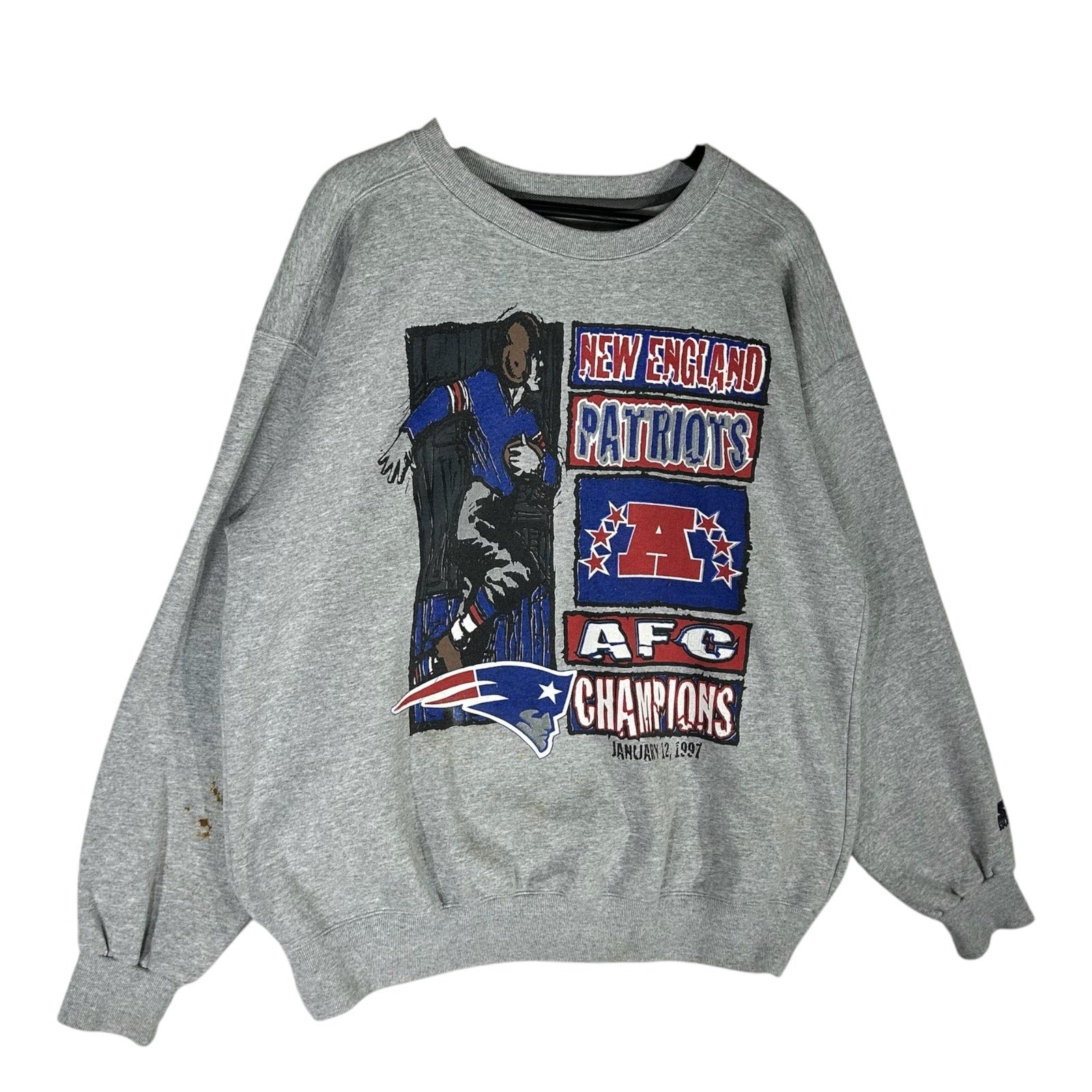 Vintage Starter New England Patriots AFC Champs Crewneck 90s