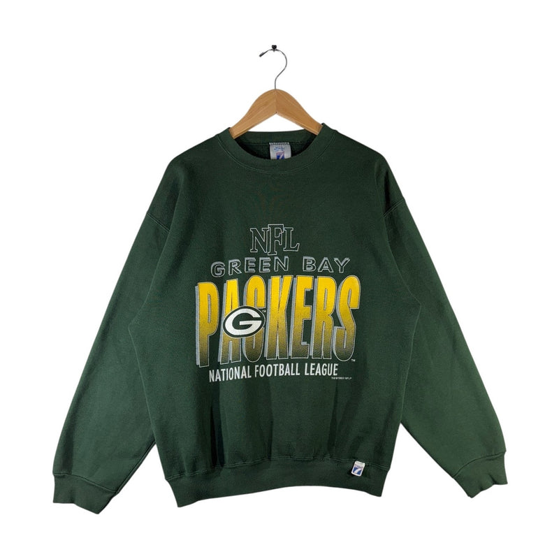 Vintage Green Bay Packers Chest Spellout NFL Crewneck 1993