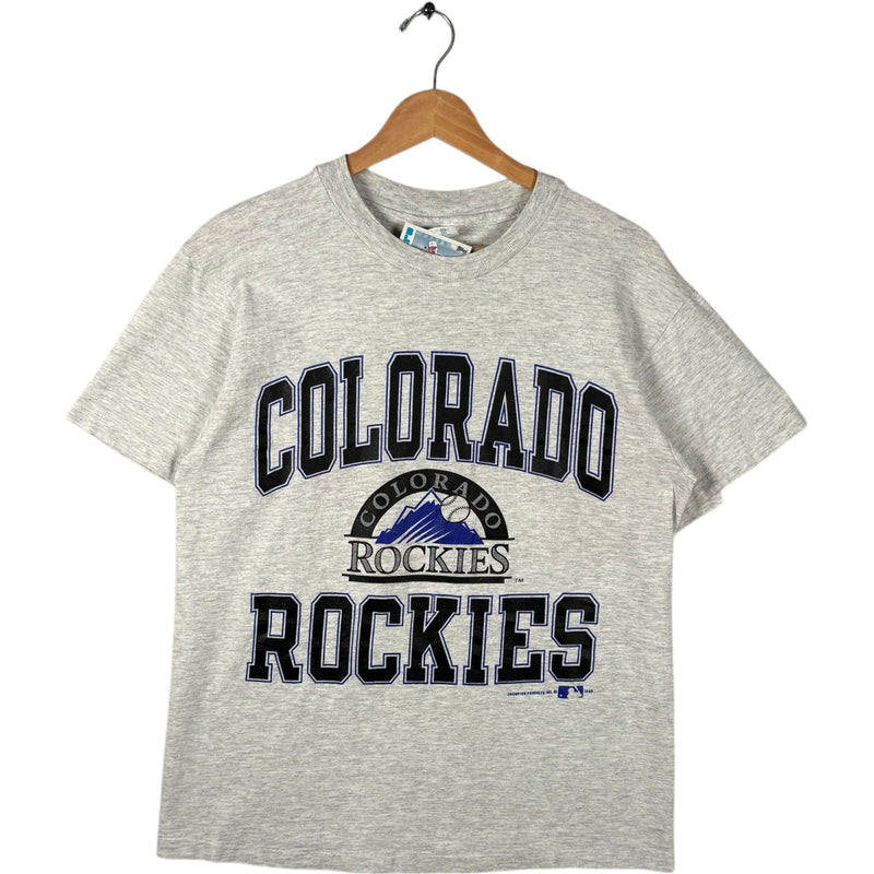 Vintage Champion Colorado Rockies Large Spellout Logo MLB Tee