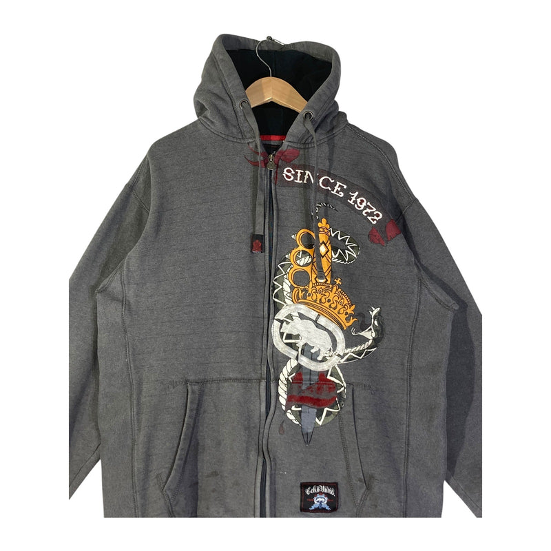 Vintage Ecko Unltd Since 1972 Crown Dagger Crest Full Zip Hoodie