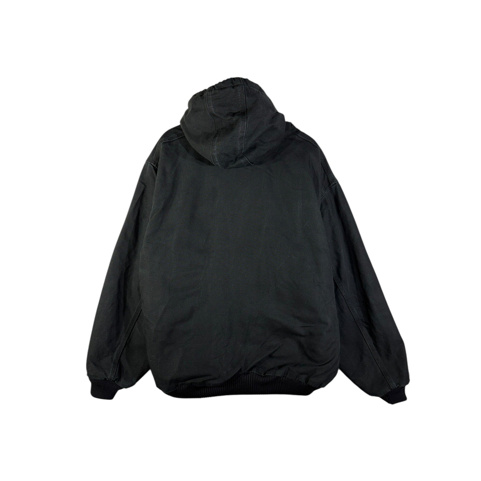 Vintage Carhartt Canvas Hooded Full Zip Quilted Workwear Jacket