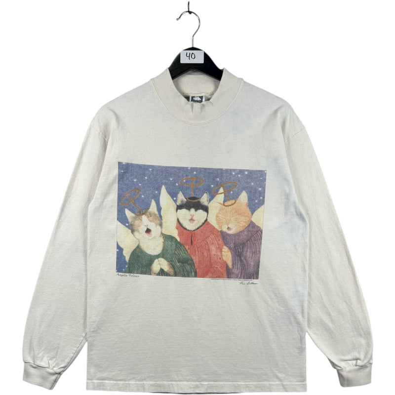 Vintage Angel Cats Graphic Long Sleeve