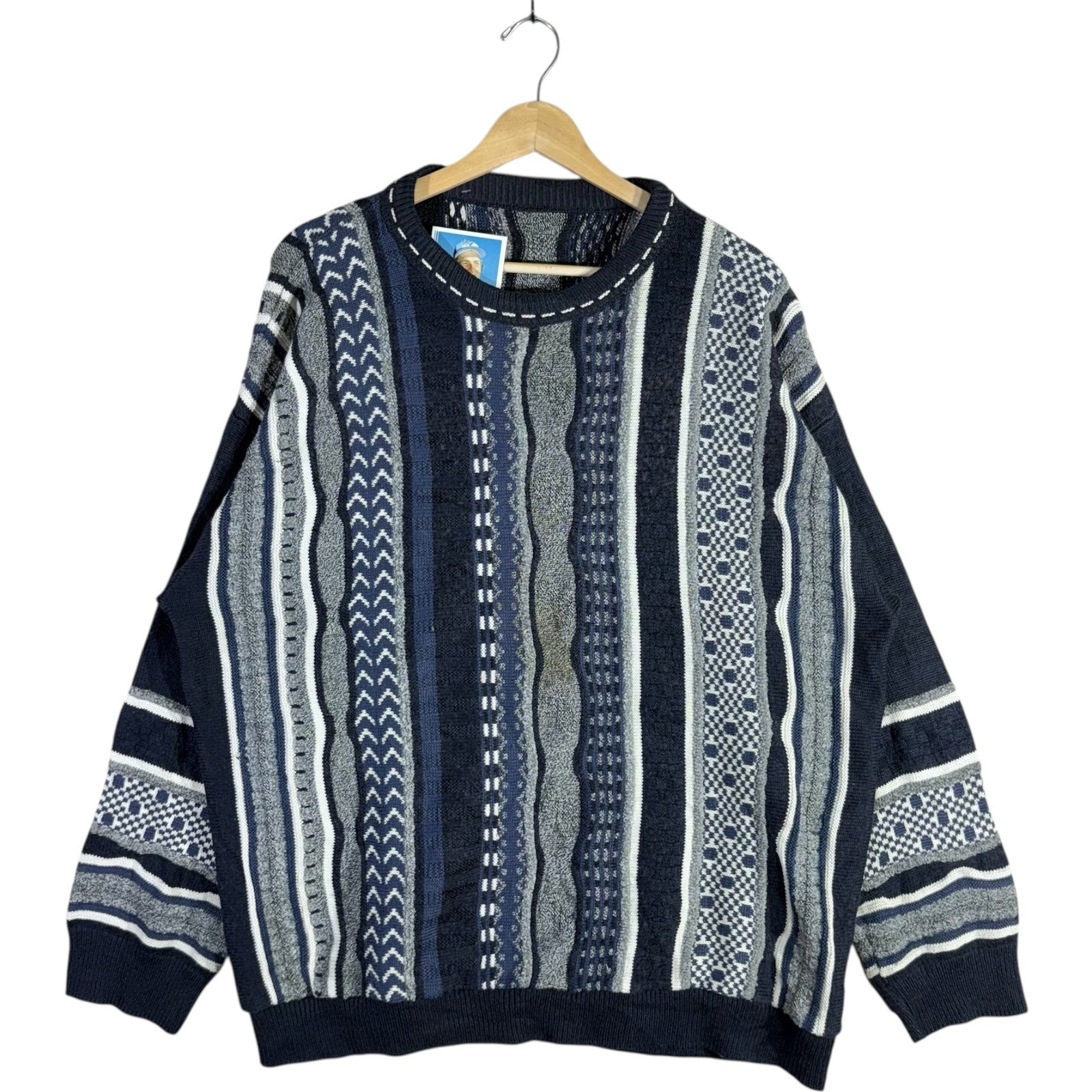 Vintage Patterned Knit Sweater