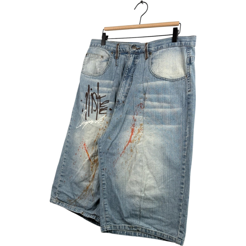 Vintage Miskeen Hand Painted Bermuda Denim Shorts