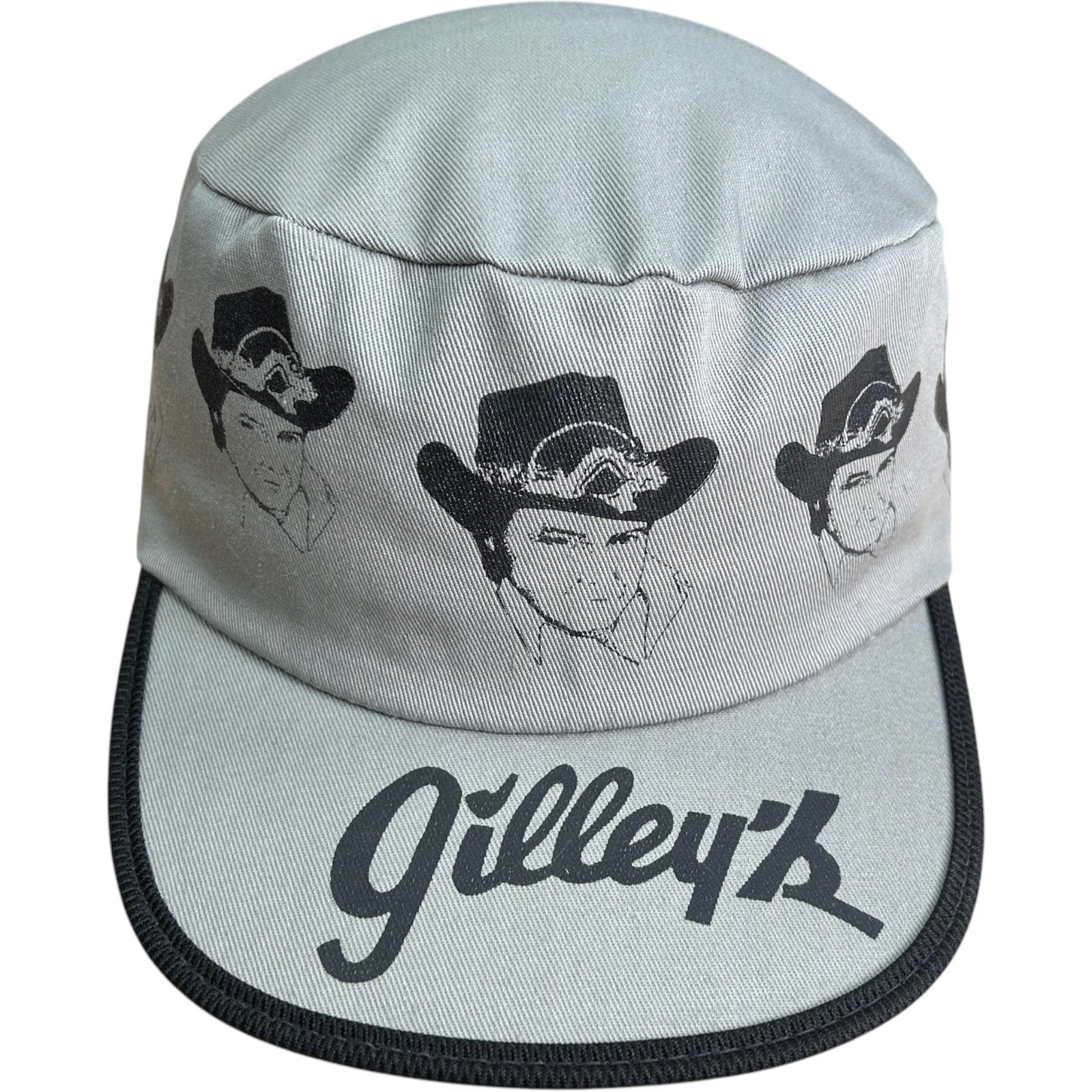 Vintage Gilley's Cowboy Pattern Elastic Fitted Hat