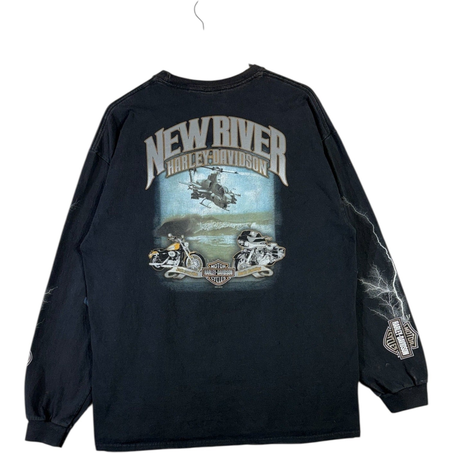 Vintage Harley Davidson Motorcycles New River Long Sleeve