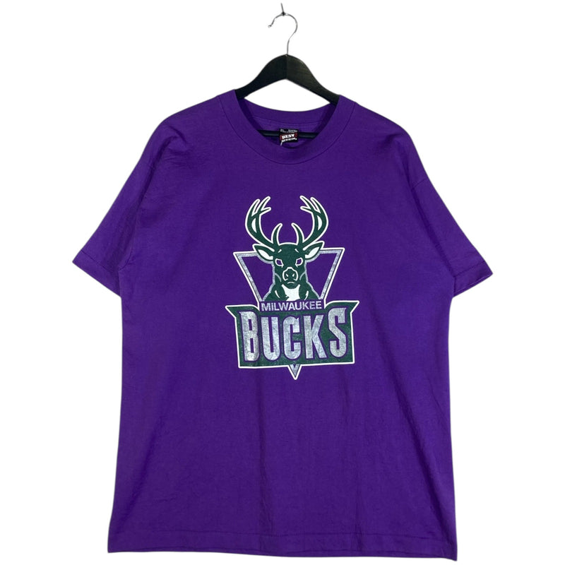 Vintage Milwaukee Bucks Chest Logo NBA T-Shirt