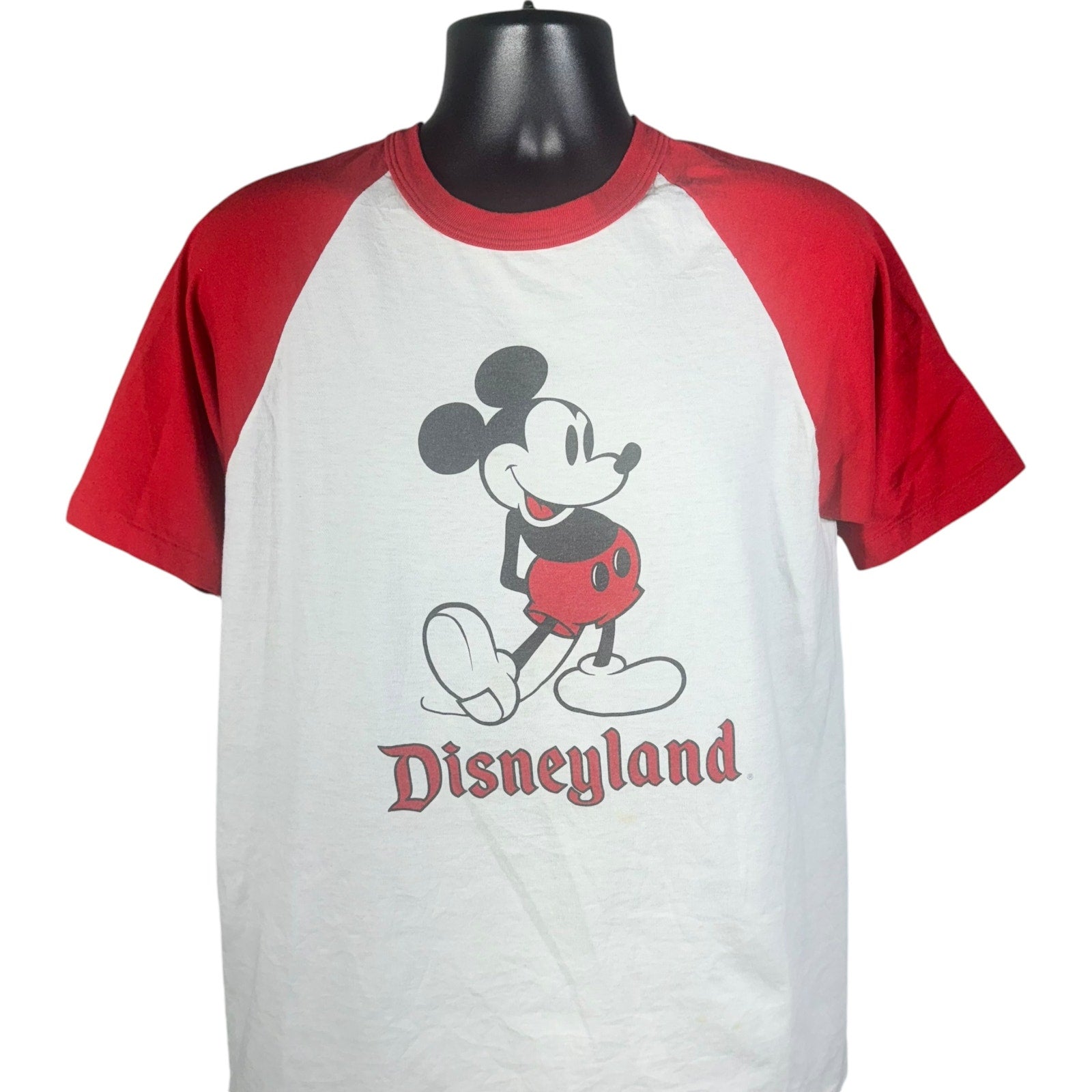 Vintage Disneyland Mickey Mouse Short Sleeve Raglan Tee 90s