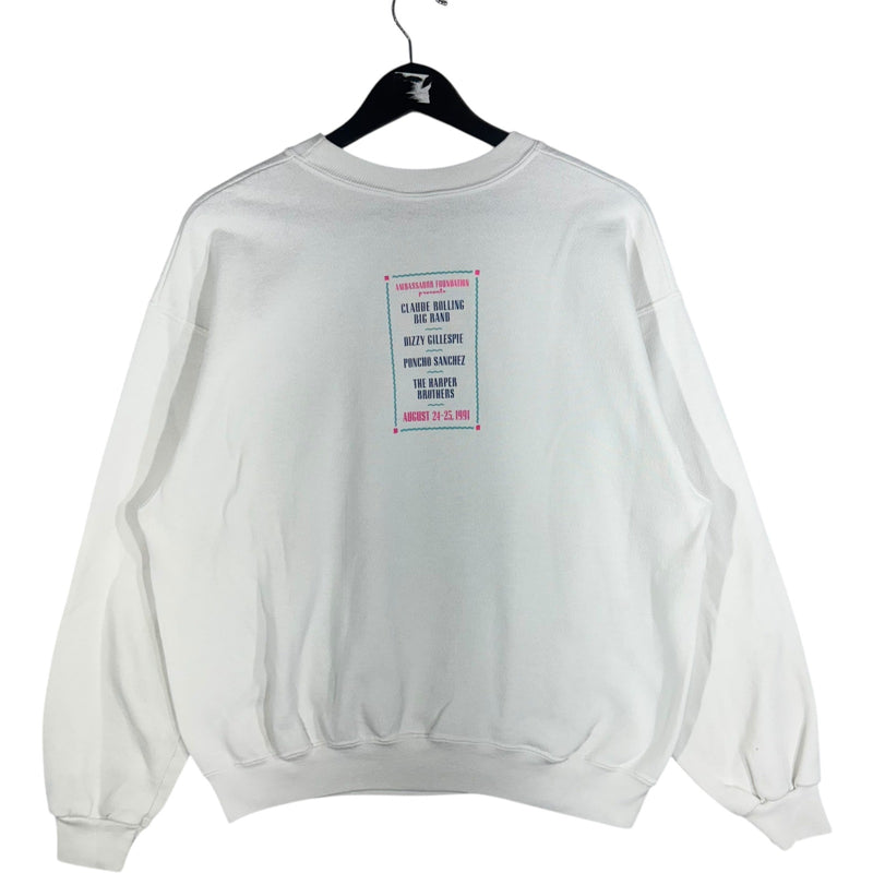 Vintage Pasadena Jazz Weekend Musical Performance Crewneck '90s