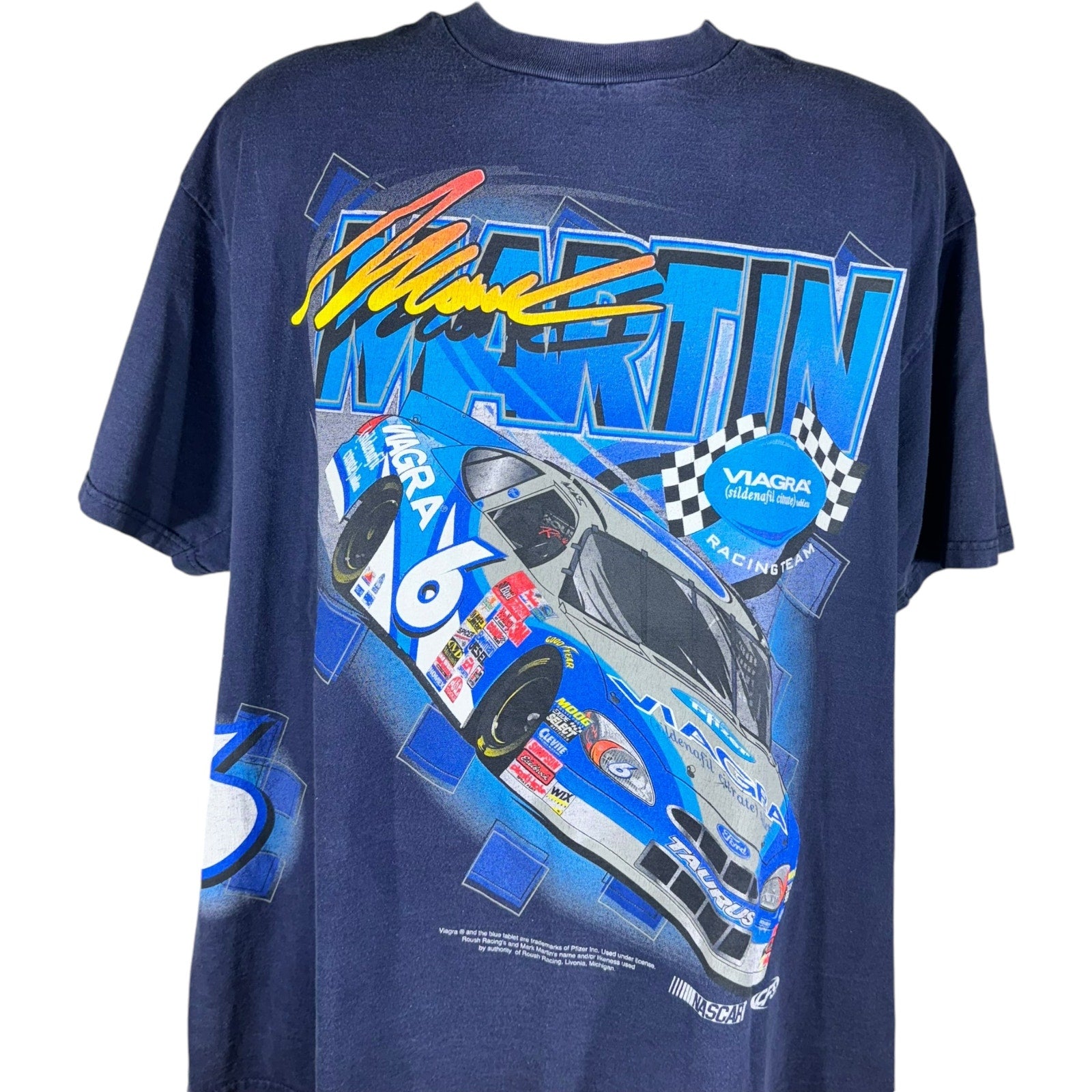 Vintage NASCAR Mark Martin Viagra Racing Tee