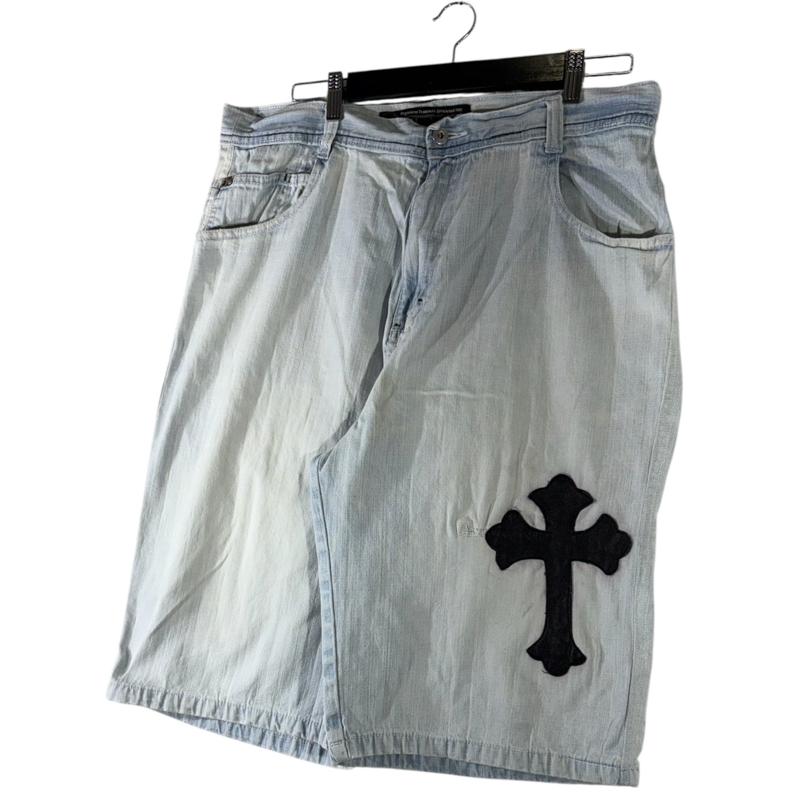 Vintage Southpole Cross Patch Denim Shorts 38