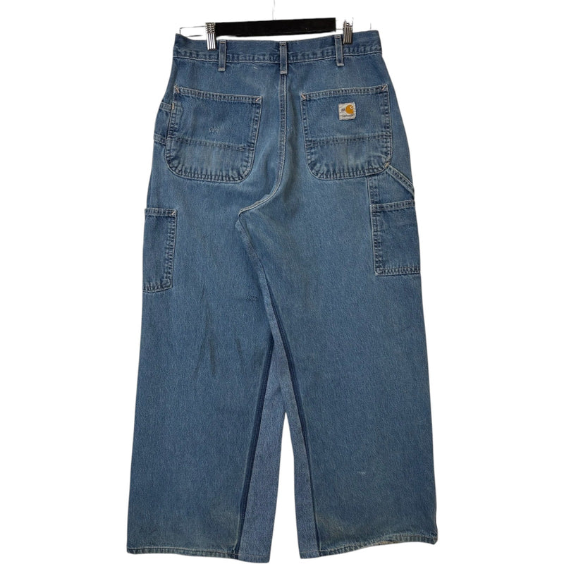 Cut & Sew Carhartt Wide Leg Denim Carpenter Pants 32x30