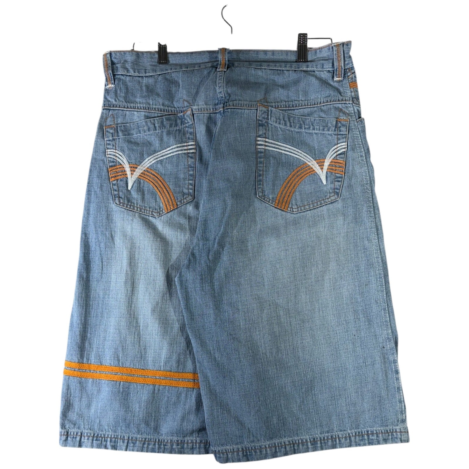 Vintage Platinum Edge Wide Leg Denim Shorts 38