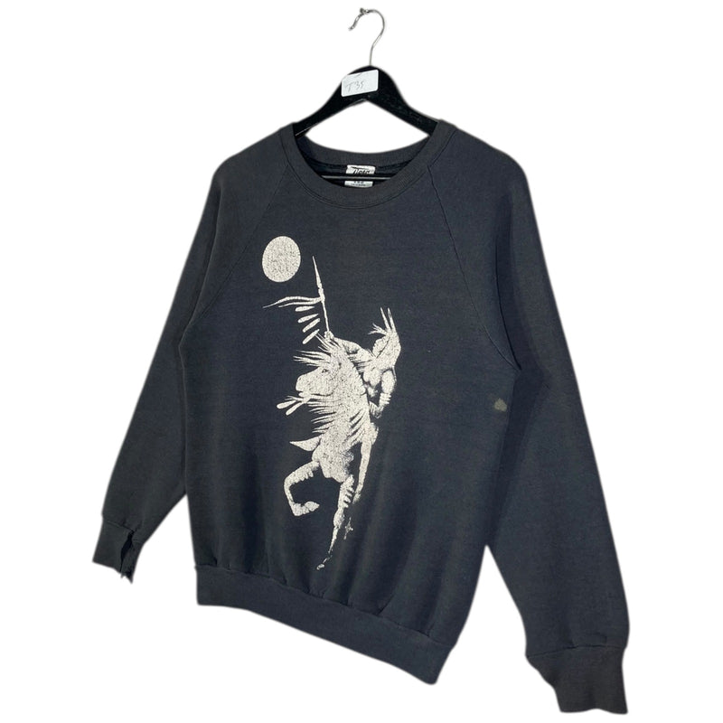 Vintage Graphic Print Pullover Long Sleeve