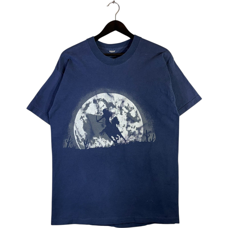 Vintage Cowboy Full Moon Graphic T-Shirt