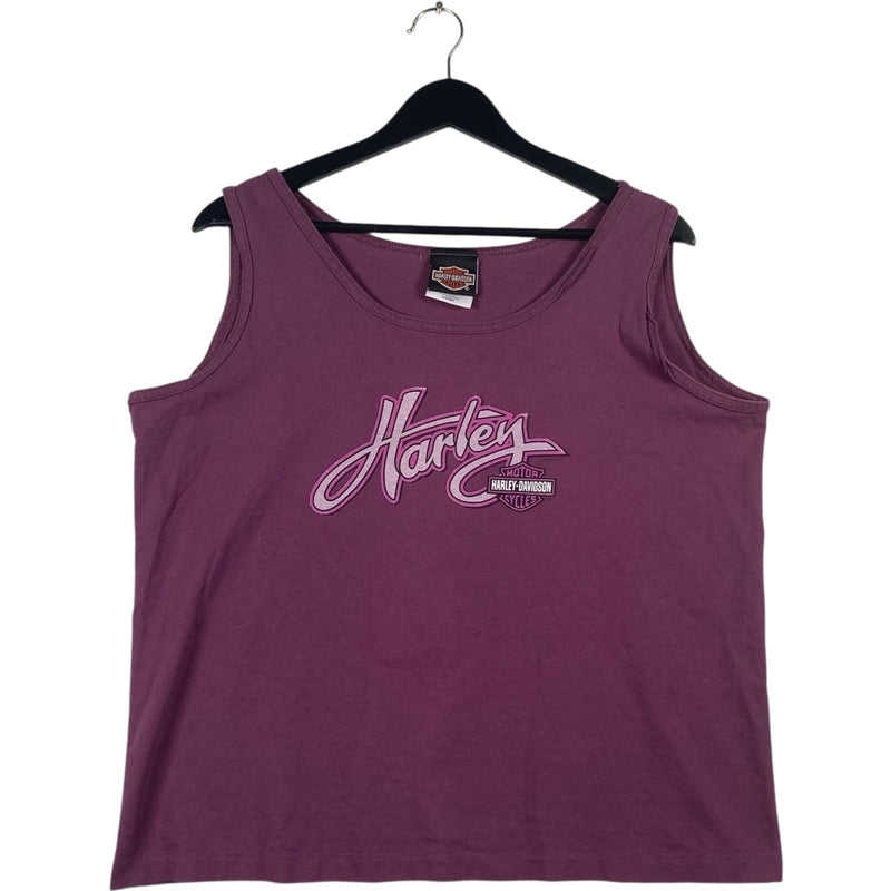 Women's Vintage Harley Davidson New Jersey Cropped Tank Top