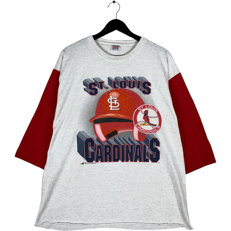 Vintage St. Louis Cardinals 3/4 Sleeve Big Helmet Tee 1994