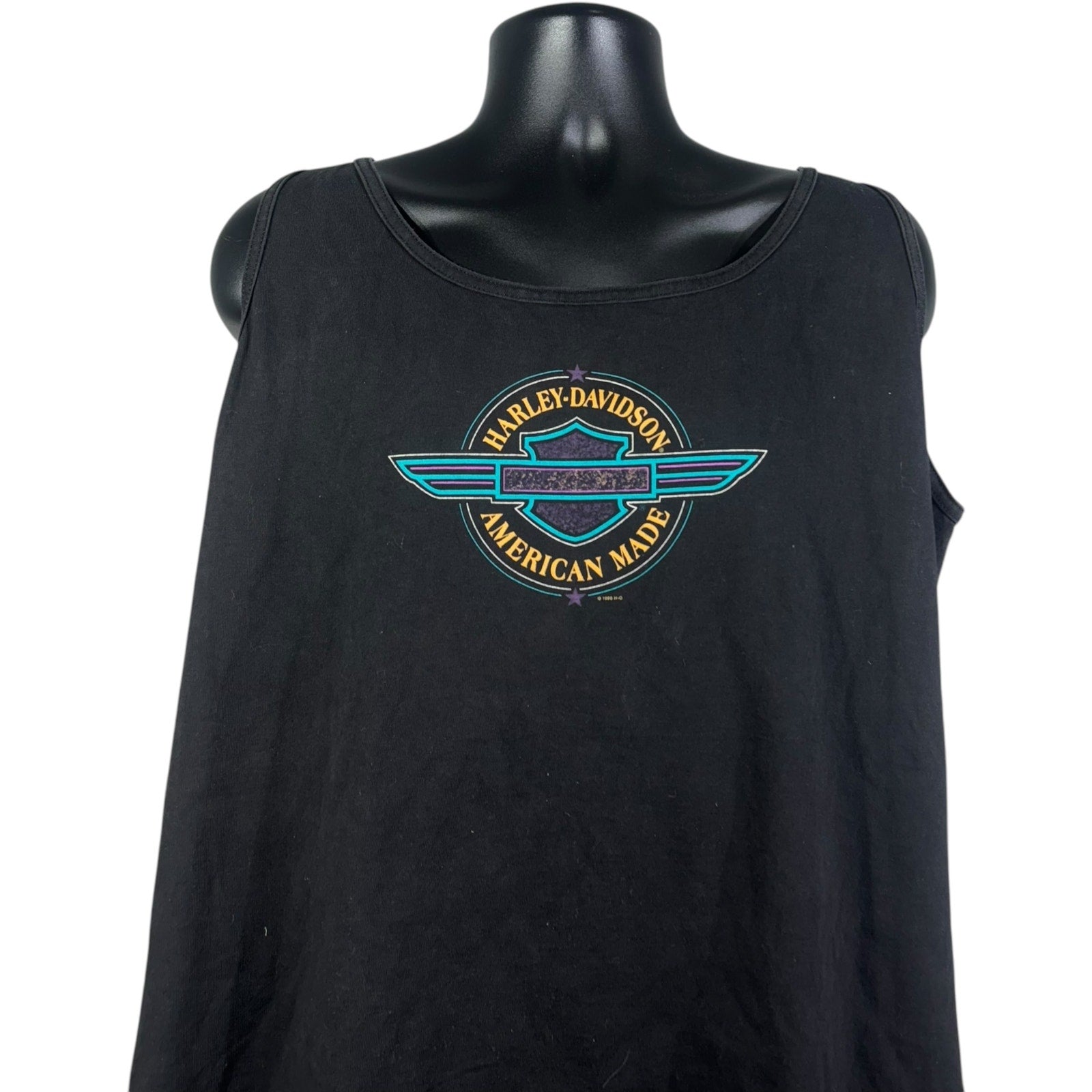 Vintage Harley Davidson Alton, IL Chest Logo Tank Top