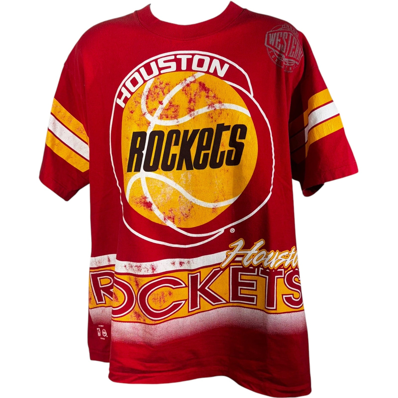 Vintage Salem Sportswear Houston Rockets AOP Logo Tee