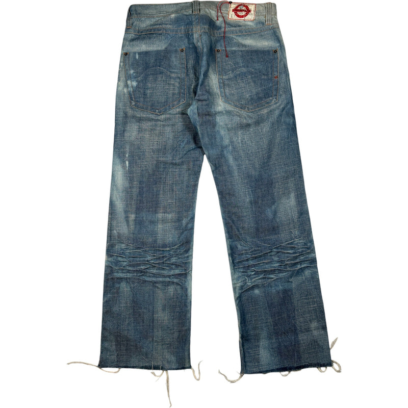 Vintage London Underground Straight Leg Denim Jeans 32