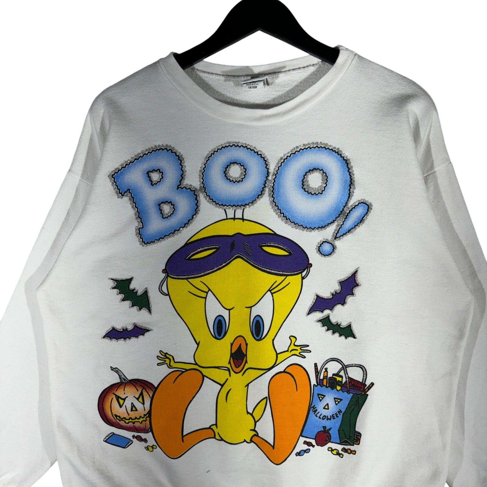 Vintage Tweety Bird Looney Tunes Halloween Crewneck