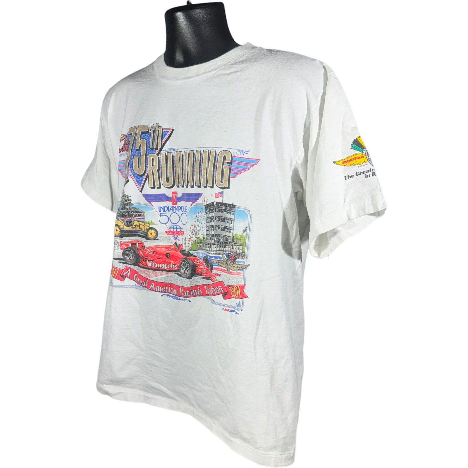 Vintage 75th Indianapolis 500 Formula 1 Racing Tee 1991