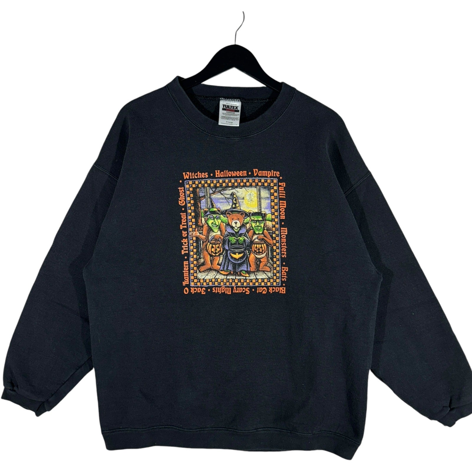 Vintage Ghost Witches Vampire Halloween Crewneck