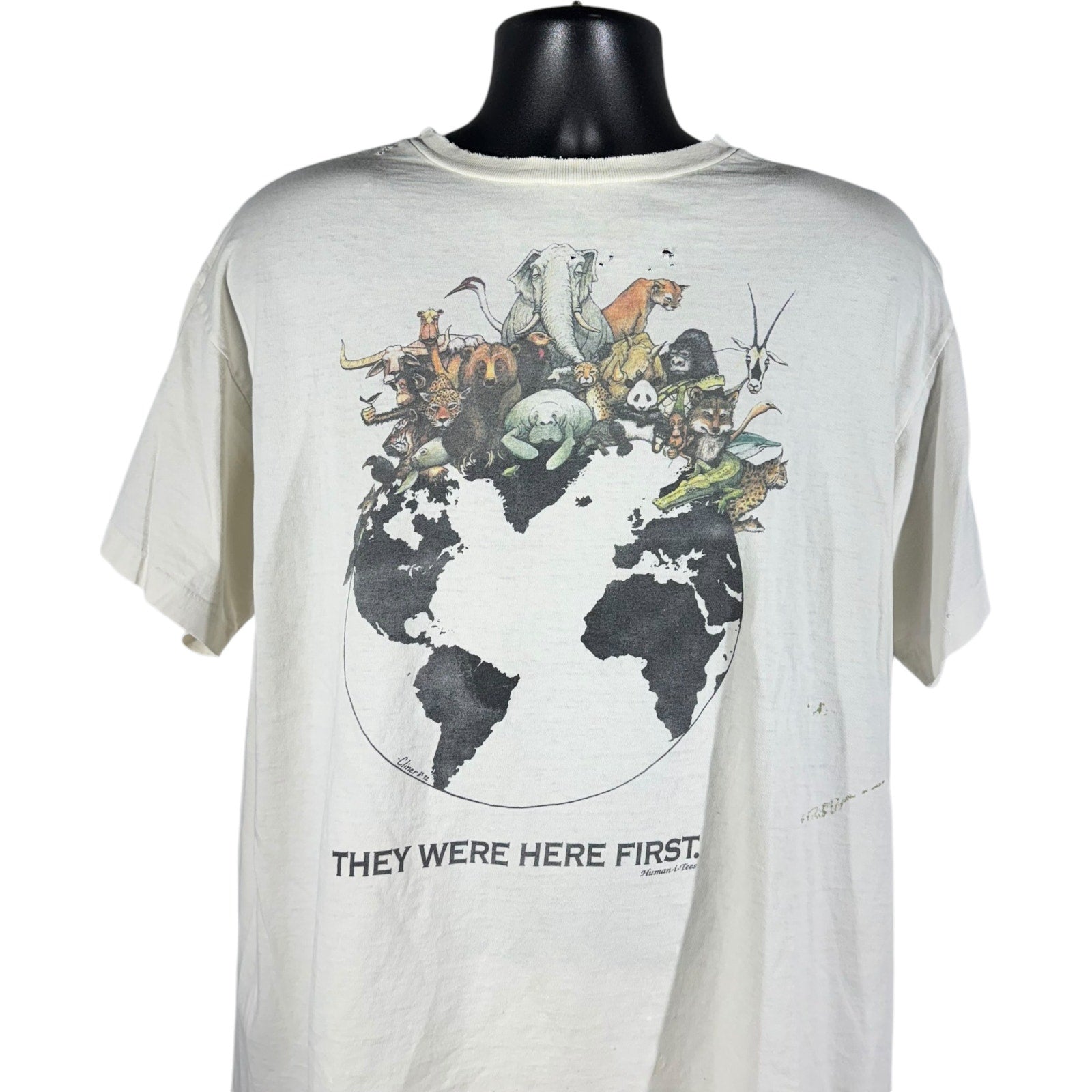 Vintage "They Were Here First" Wildlife Conservation Tee