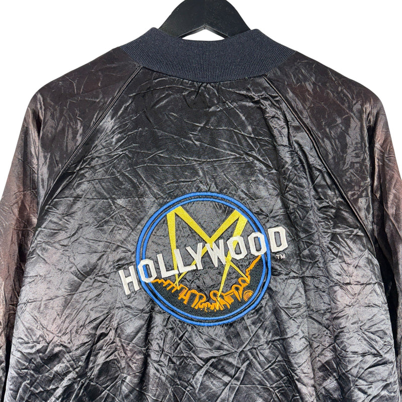 Vintage Hollywood Satin Bomber Jacket