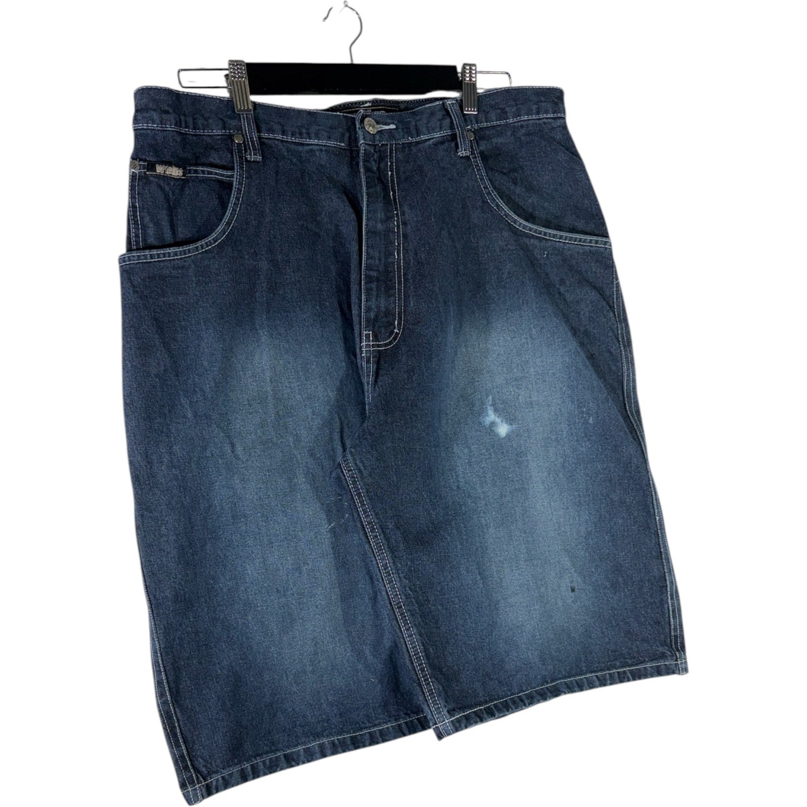 Vintage Webs Wide Leg Denim Shorts 38