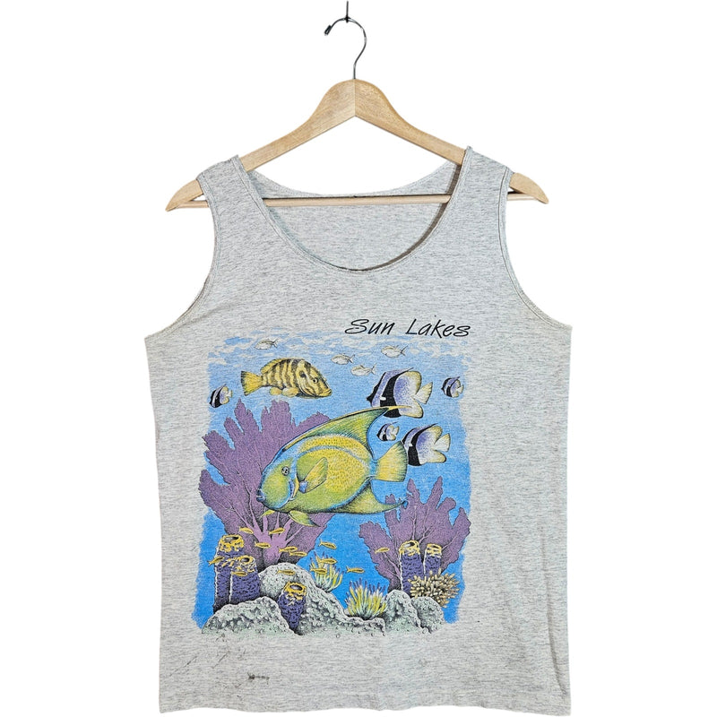 Vintage Underwater Coral Reef Sun Lakes Souvenir Tank Top