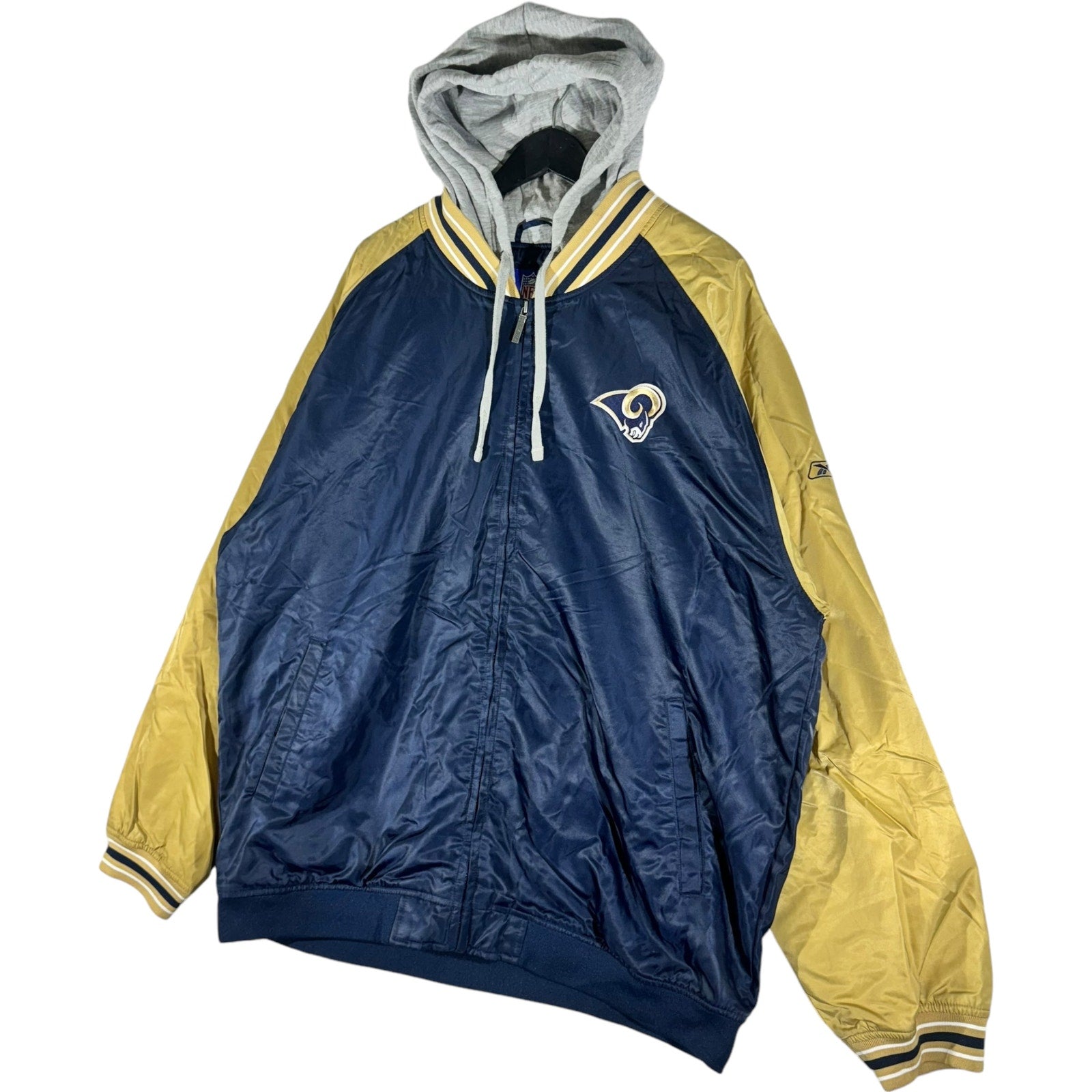 Vintage Reebok St. Louis Rams NFL Hooded Full Zip Jacket